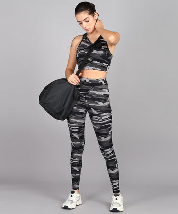 Grey Camouflage Leggings